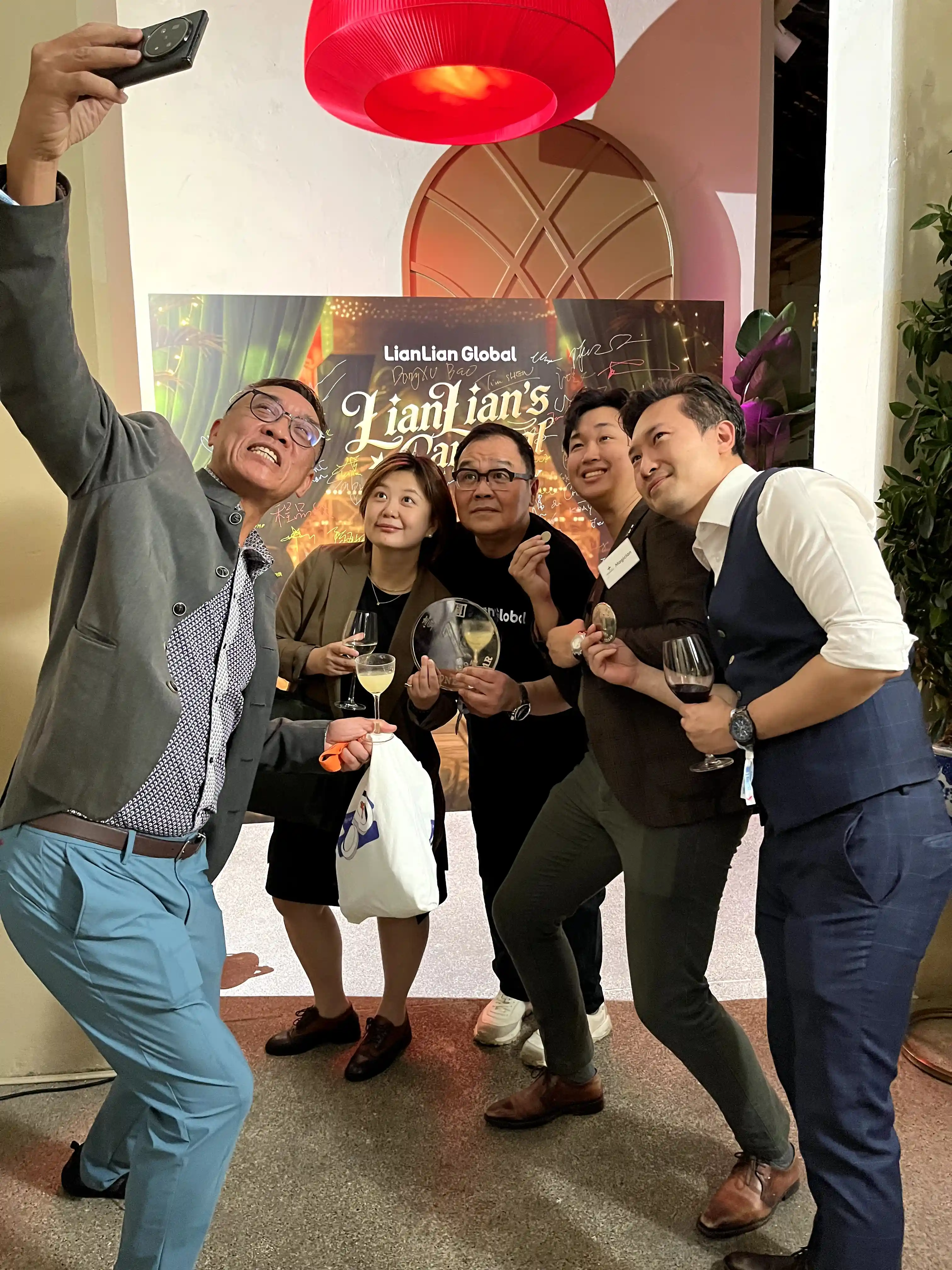 Attendees Taking Selfies with magician